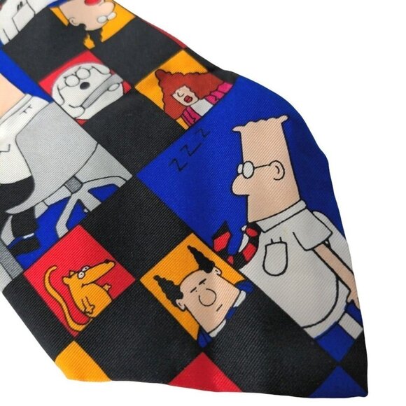 Dilbert Softwear Squares Office Print Silk Novelty Necktie - Picture 3 of 7